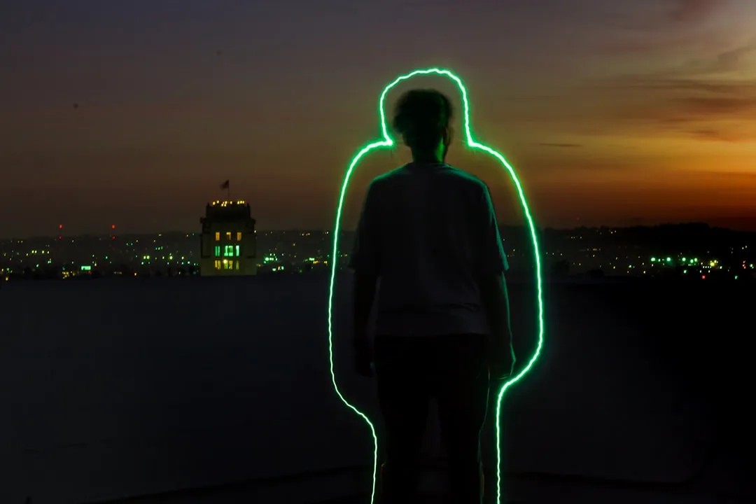 A person stepping into a digital future, representing our forward-thinking mission