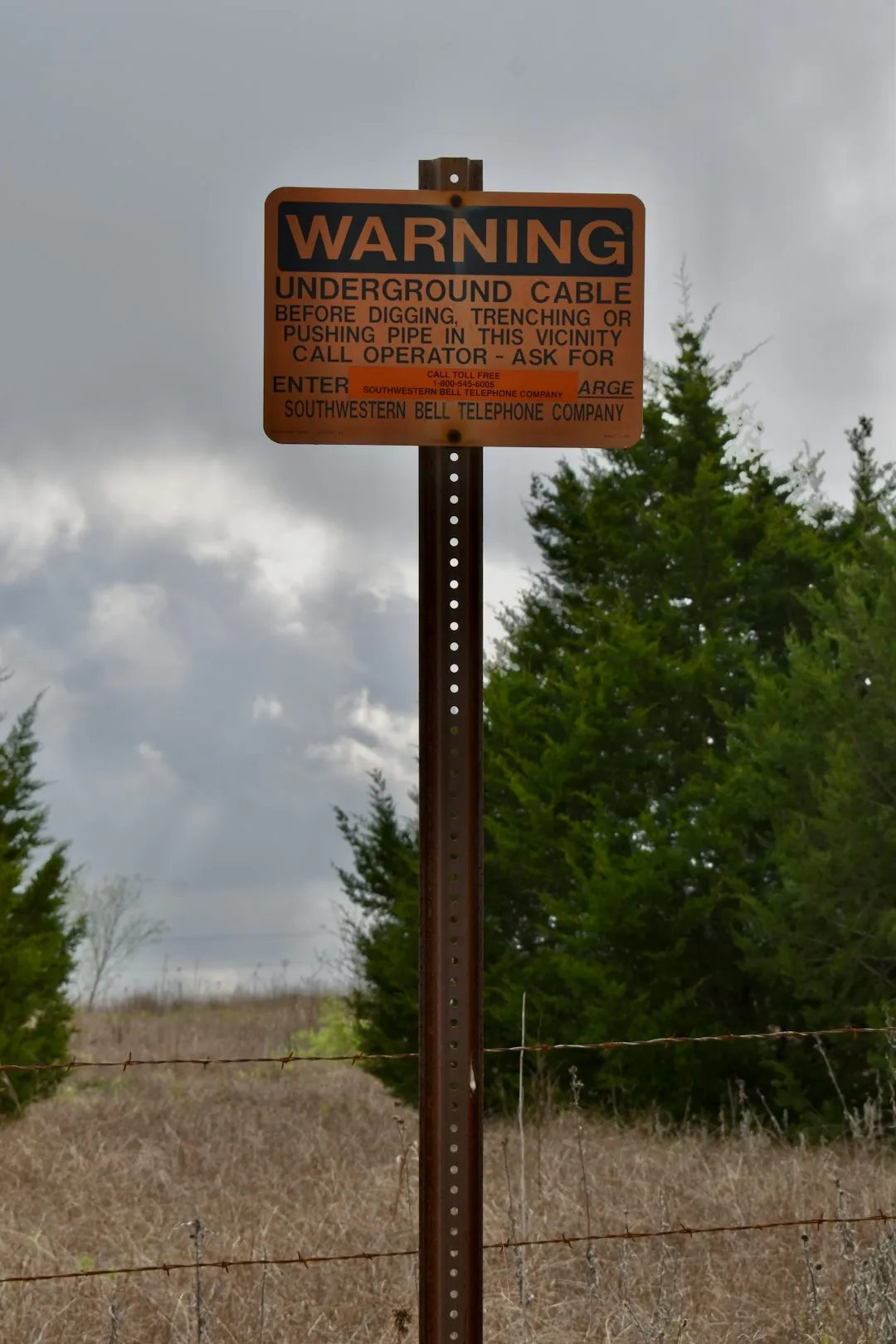 warning sign with AI background